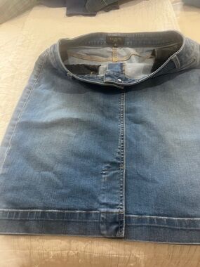 Talbots Light Blue Denim Skirt with Center Seam